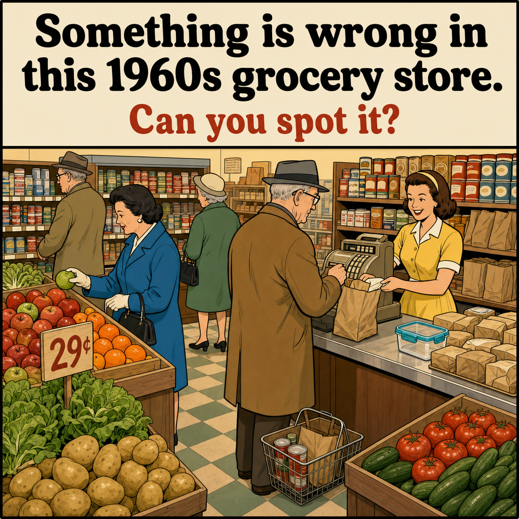 Something Is Wrong in This 1960s Grocery Store: Answer