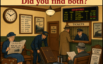 Two Things Are Wrong in This Old Train Station: Answer