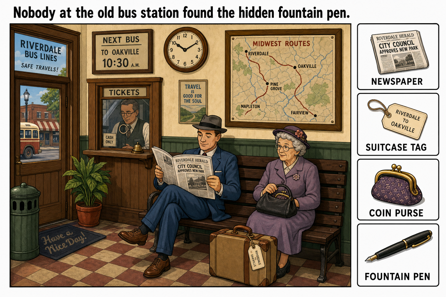 Can You Find the Hidden Fountain Pen at the Old Bus Station?