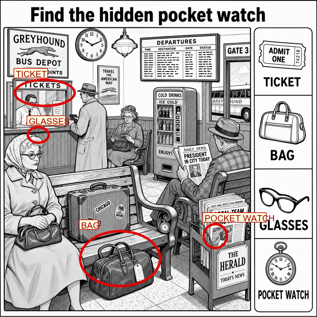 Can You Find the Hidden Pocket Watch? answer image