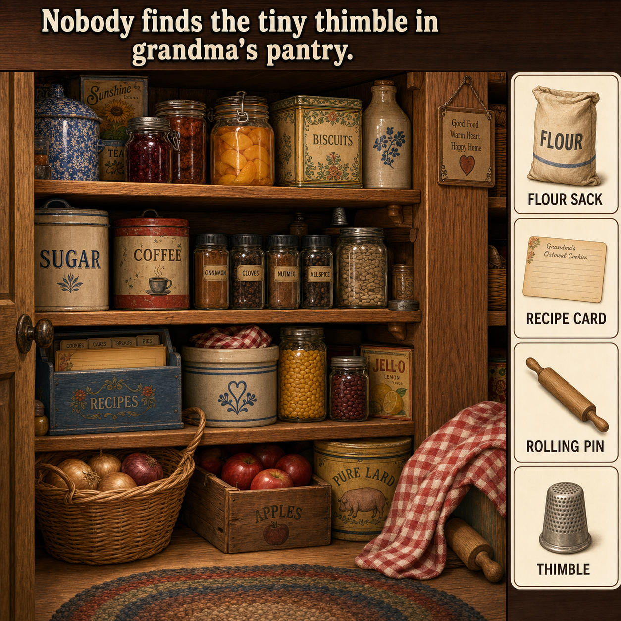 Can You Find the Tiny Thimble in Grandma?s Pantry?
