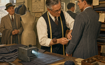 Two Things Are Wrong in This 1950s Tailor Room: Answer
