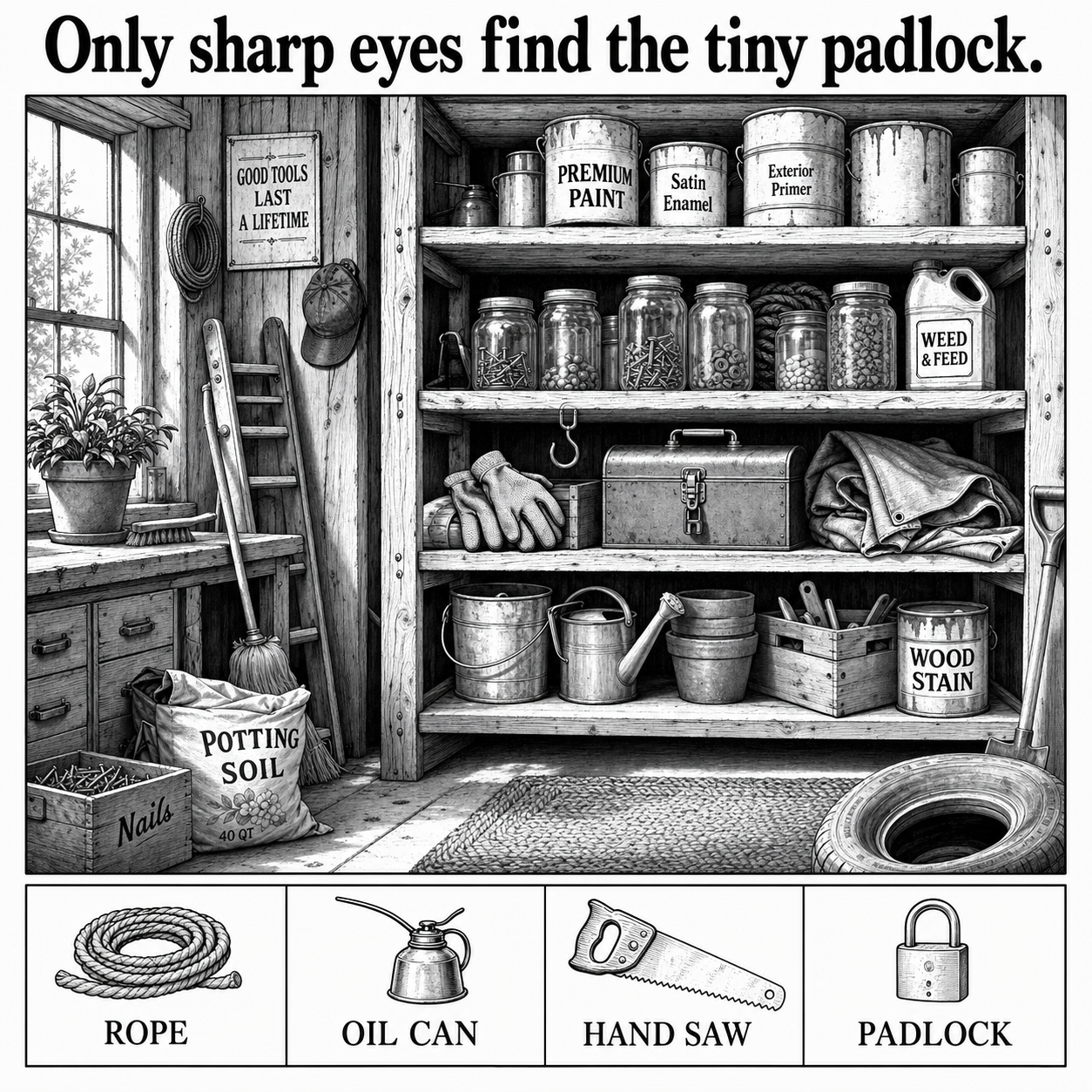 Can You Find the Tiny Padlock?