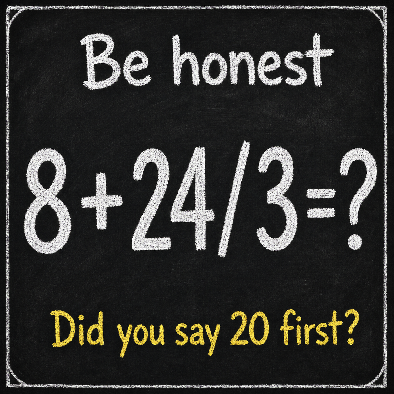 Be Honest: Math Puzzle Answer