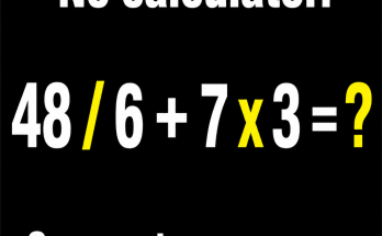 No Calculator Math Puzzle: Answer