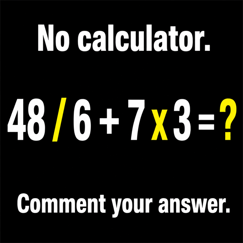No Calculator Math Puzzle: Answer
