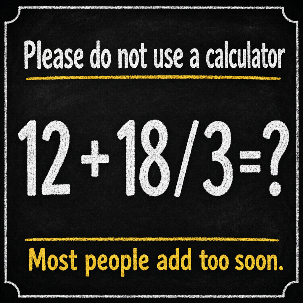 Please Do Not Use a Calculator: Math Puzzle Answer