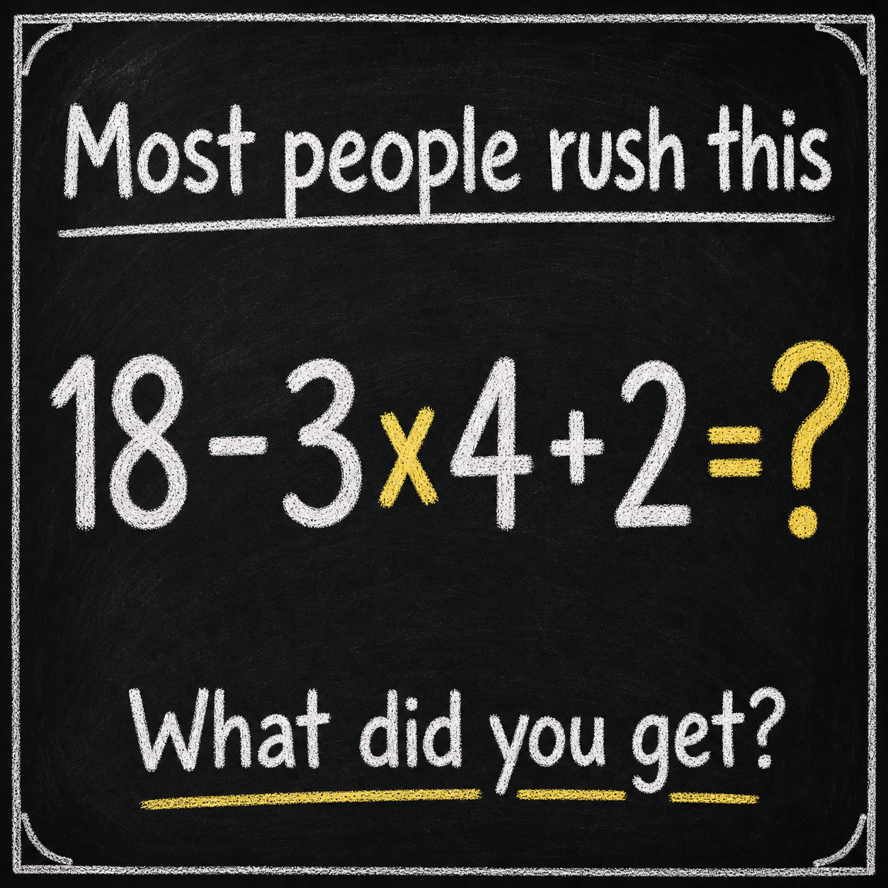 Most People Rush This Math Puzzle: Answer