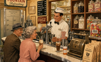 Three Things Are Wrong in This 1950s Pharmacy Soda Fountain: Answer