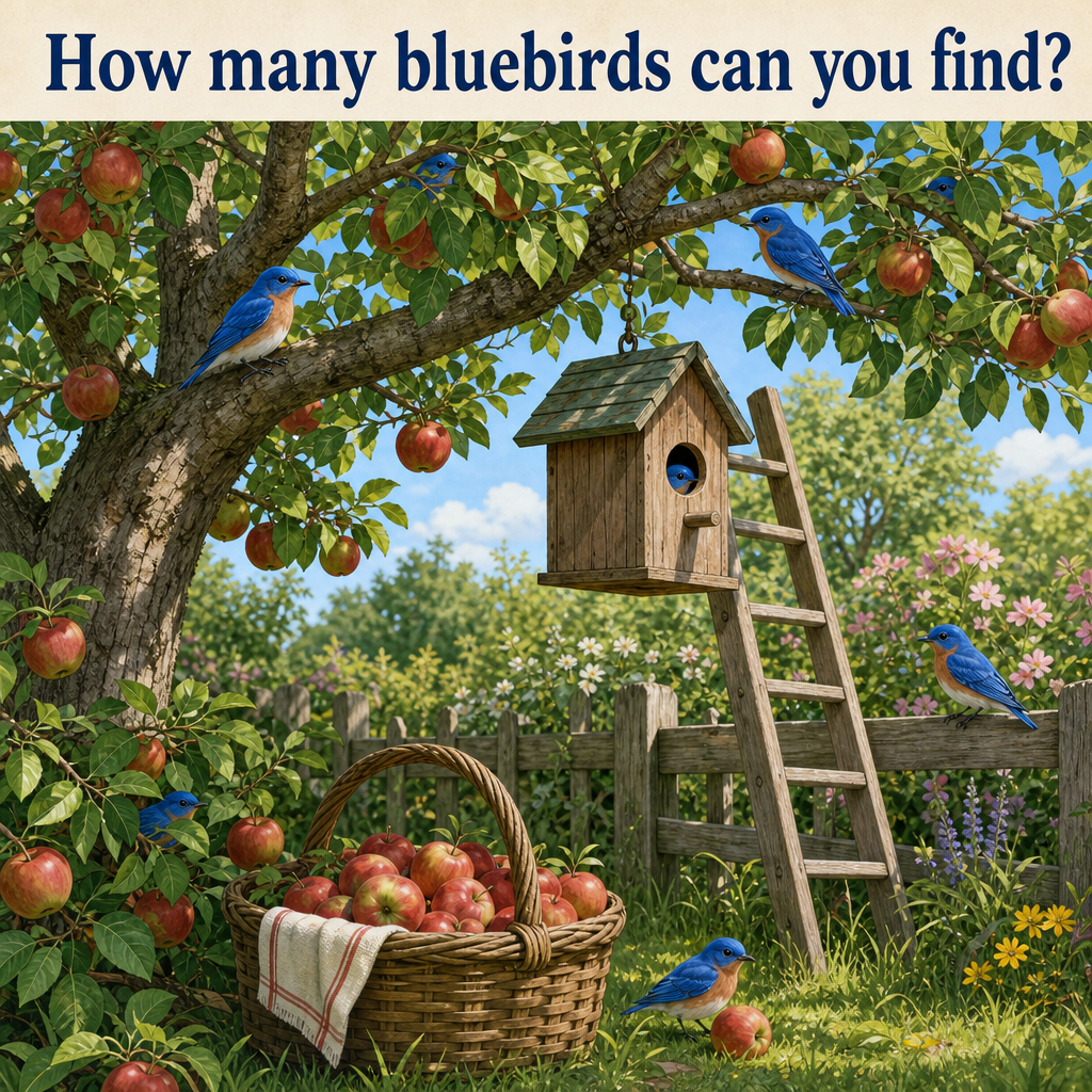 How Many Bluebirds Can You Find? Answer