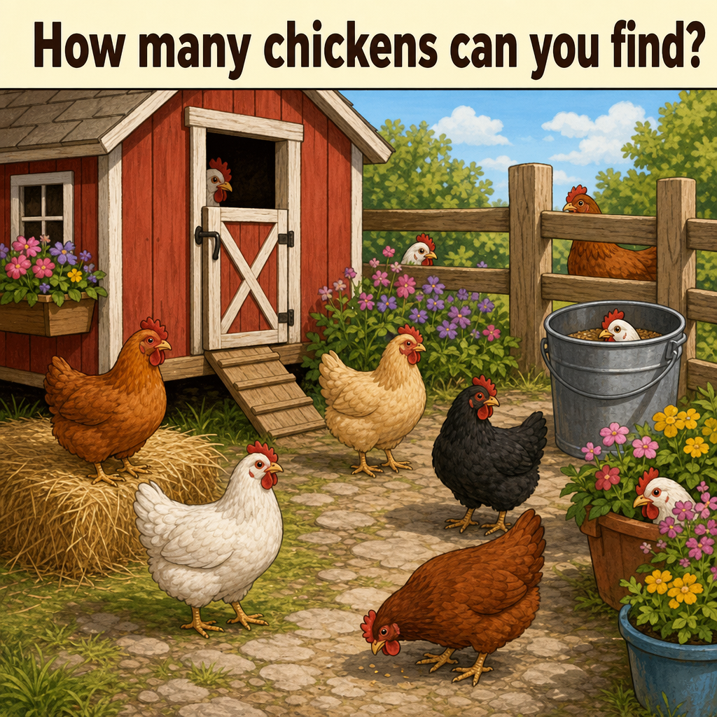 How Many Chickens Can You Find? Answer