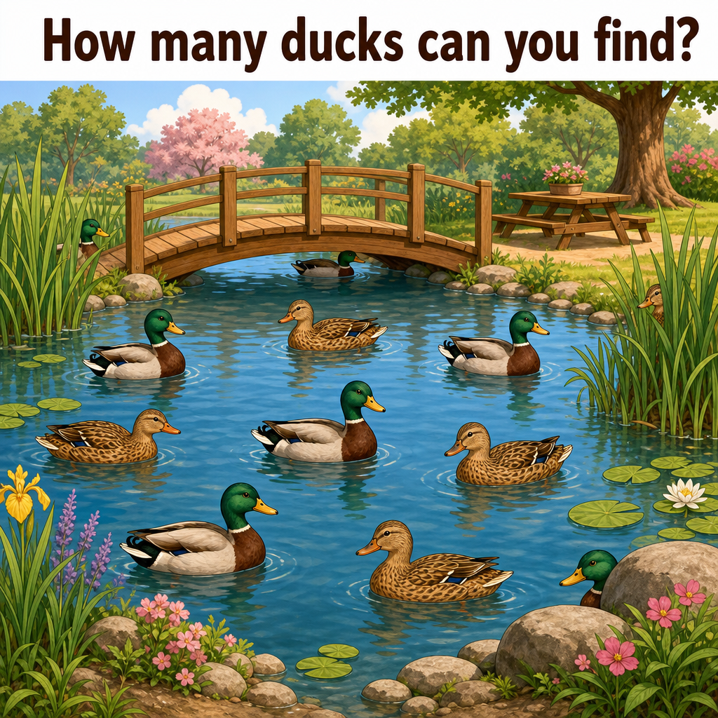 How Many Ducks Can You Find? Answer