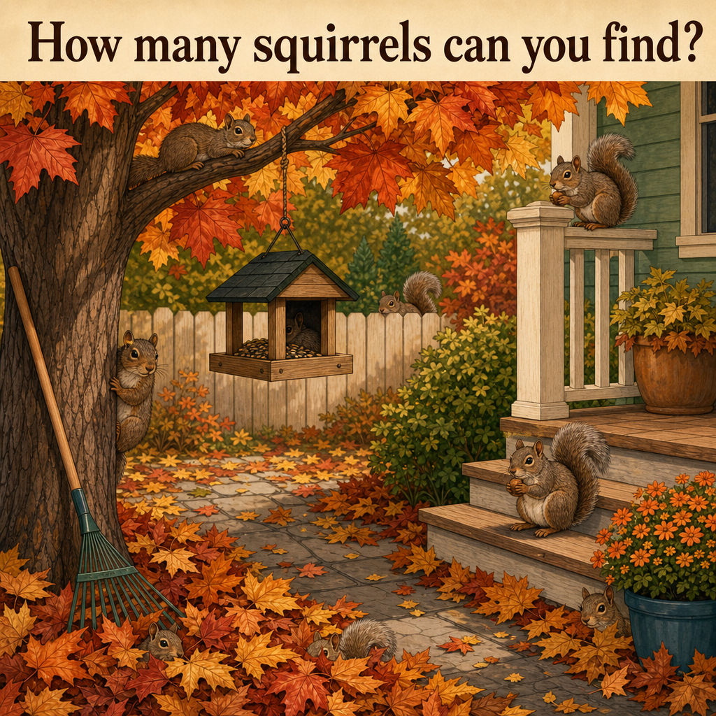 How Many Squirrels Can You Find? Answer