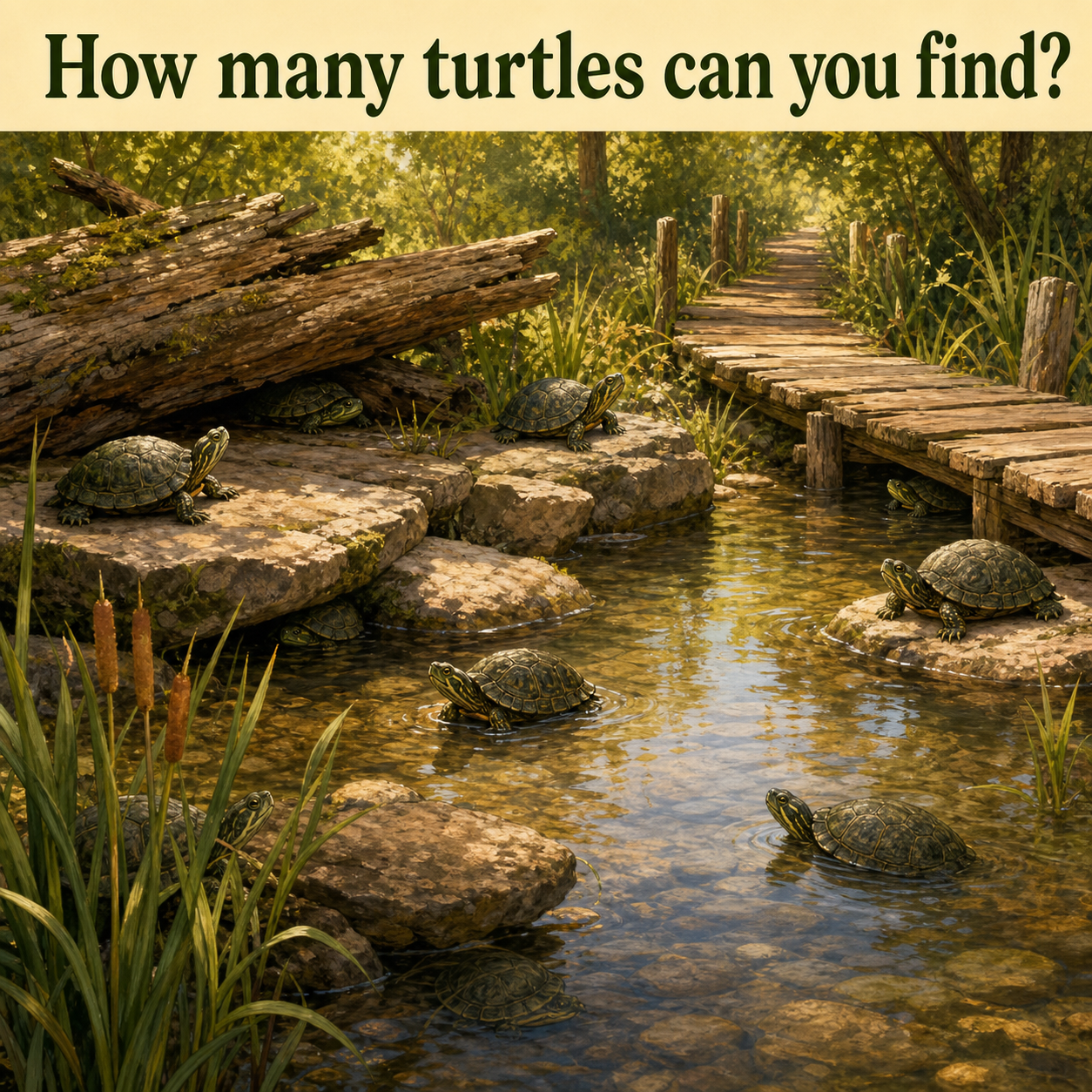 How Many Turtles Can You Find? Answer