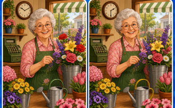 Find the 3 Differences: Flower Shop Puzzle Answer