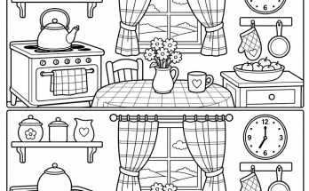 Find the 3 Differences: Kitchen Puzzle Answer