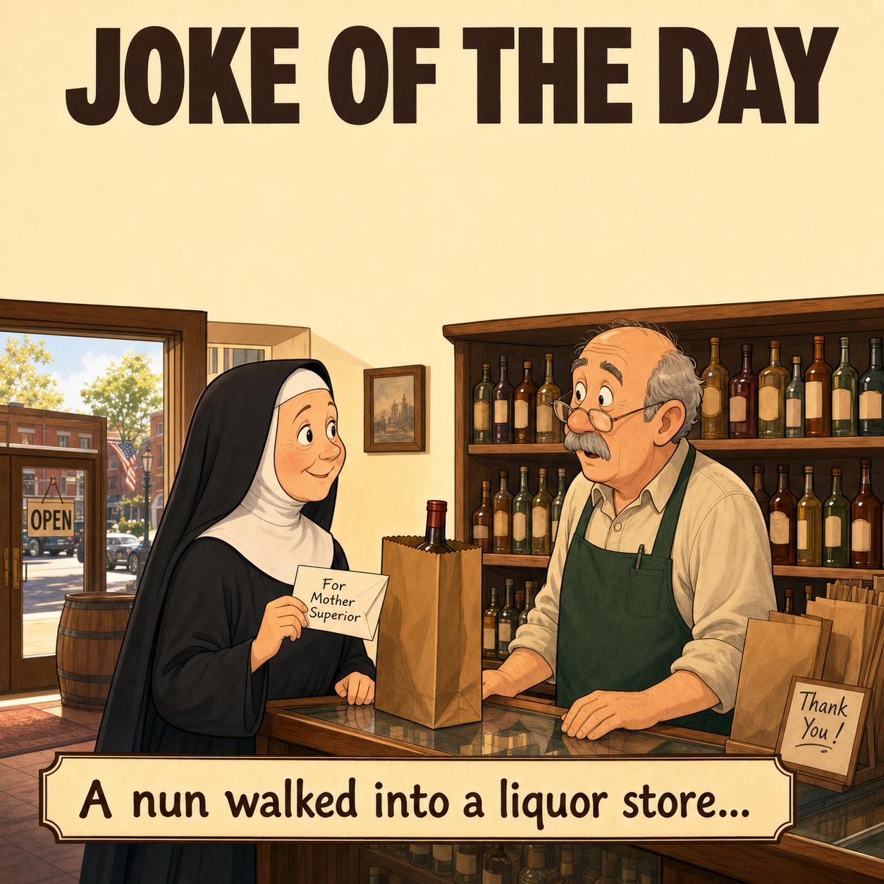 Joke of the Day: A Nun Walked Into a Liquor Store
