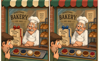 Find the 5 Differences: Bakery Window Puzzle Answer