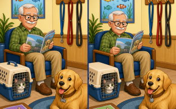 Find the 5 Differences: Vet Waiting Room Puzzle Answer