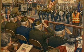 Two Things Are Wrong at This 1970s Veterans Parade Stand: Answer