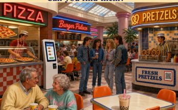 Three Things Are Wrong in This 1980s Mall Food Court: Answer