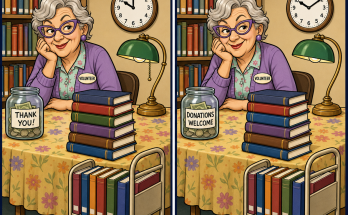 Find the 5 Differences: Library Book Sale Puzzle Answer