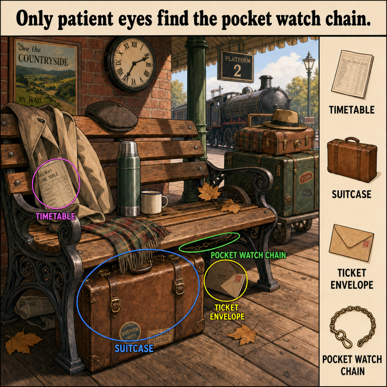 Can You Find the Hidden Pocket Watch Chain? answer image