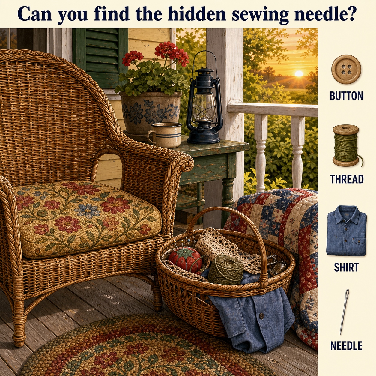 Can You Find the Hidden Sewing Needle?