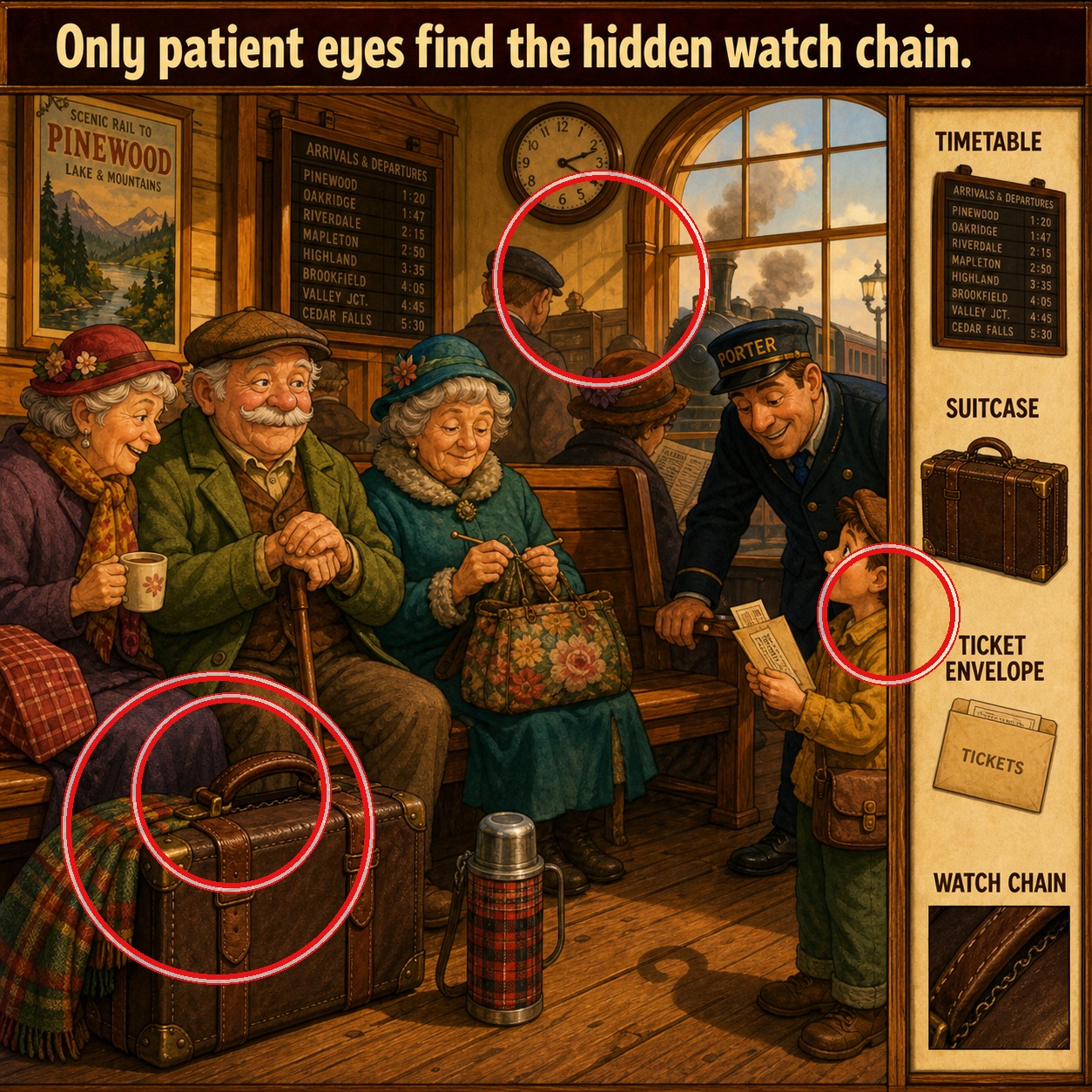 Can You Find the Hidden Watch Chain? answer image