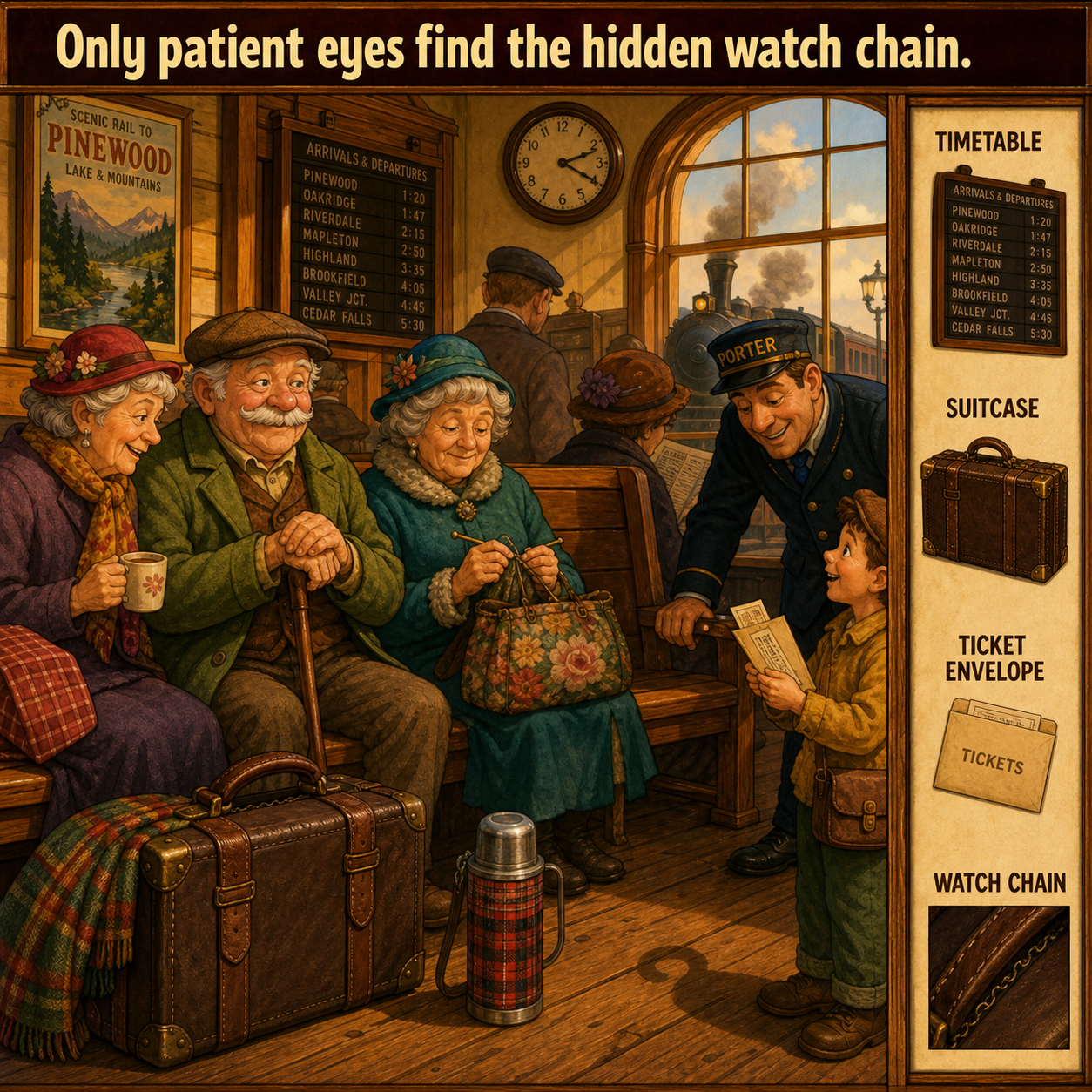 Can You Find the Hidden Watch Chain?