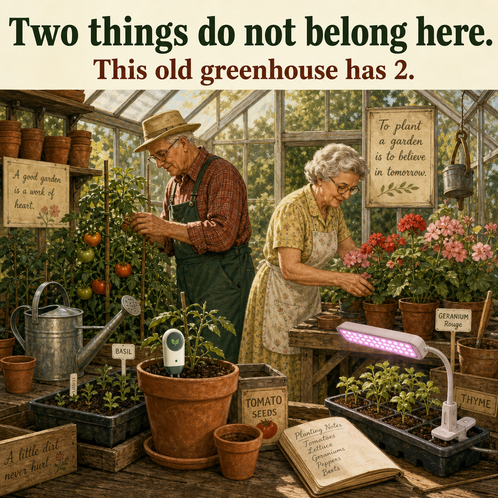Two Things Are Wrong in This Old Greenhouse: Answer