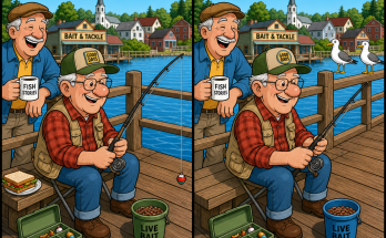 Find the 5 Differences: Funny Fishing Pier Puzzle Answer