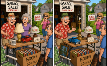 Find the 5 Differences: Funny Garage Sale Puzzle Answer