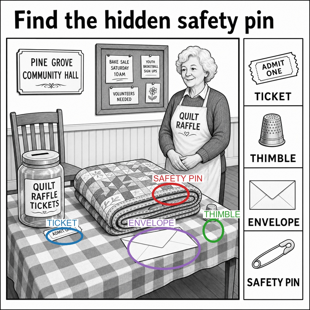 Can You Find the Hidden Safety Pin? answer image