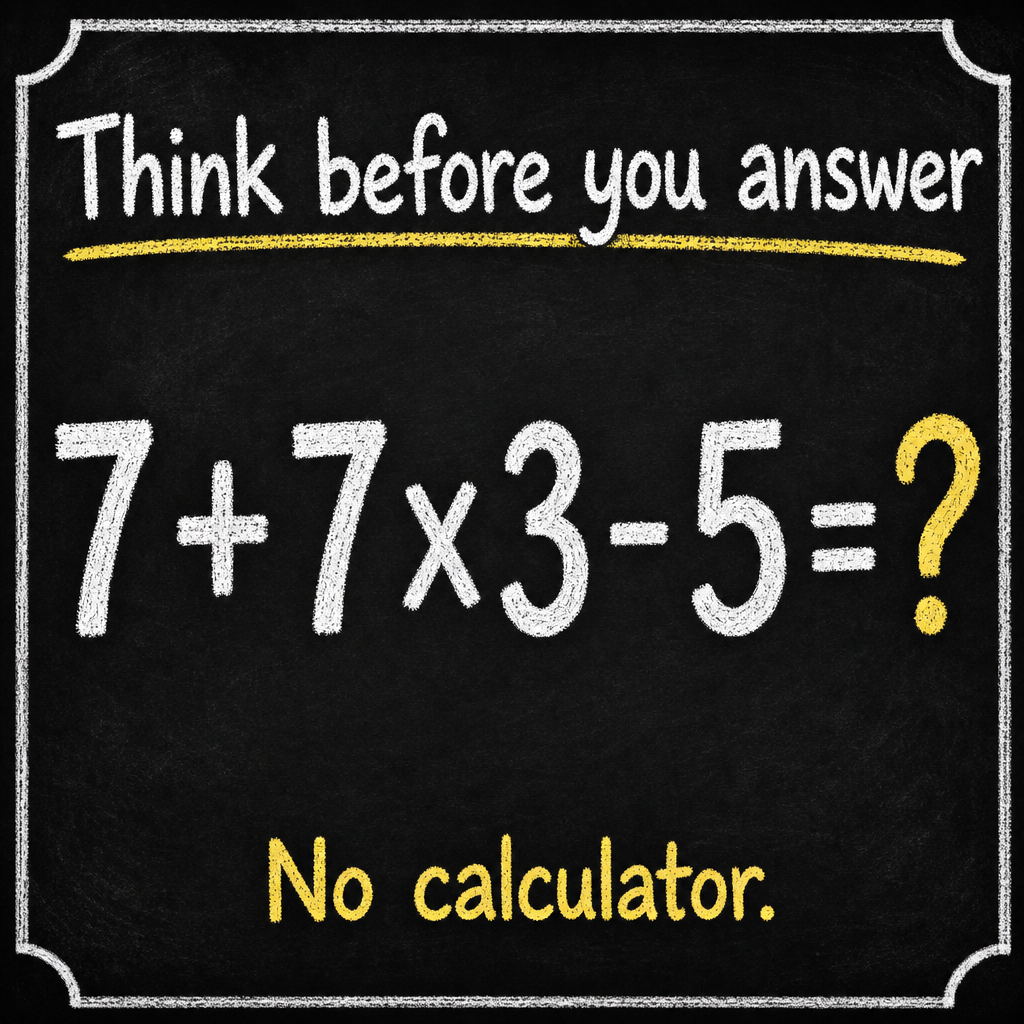 Think Before You Answer: Math Puzzle Answer