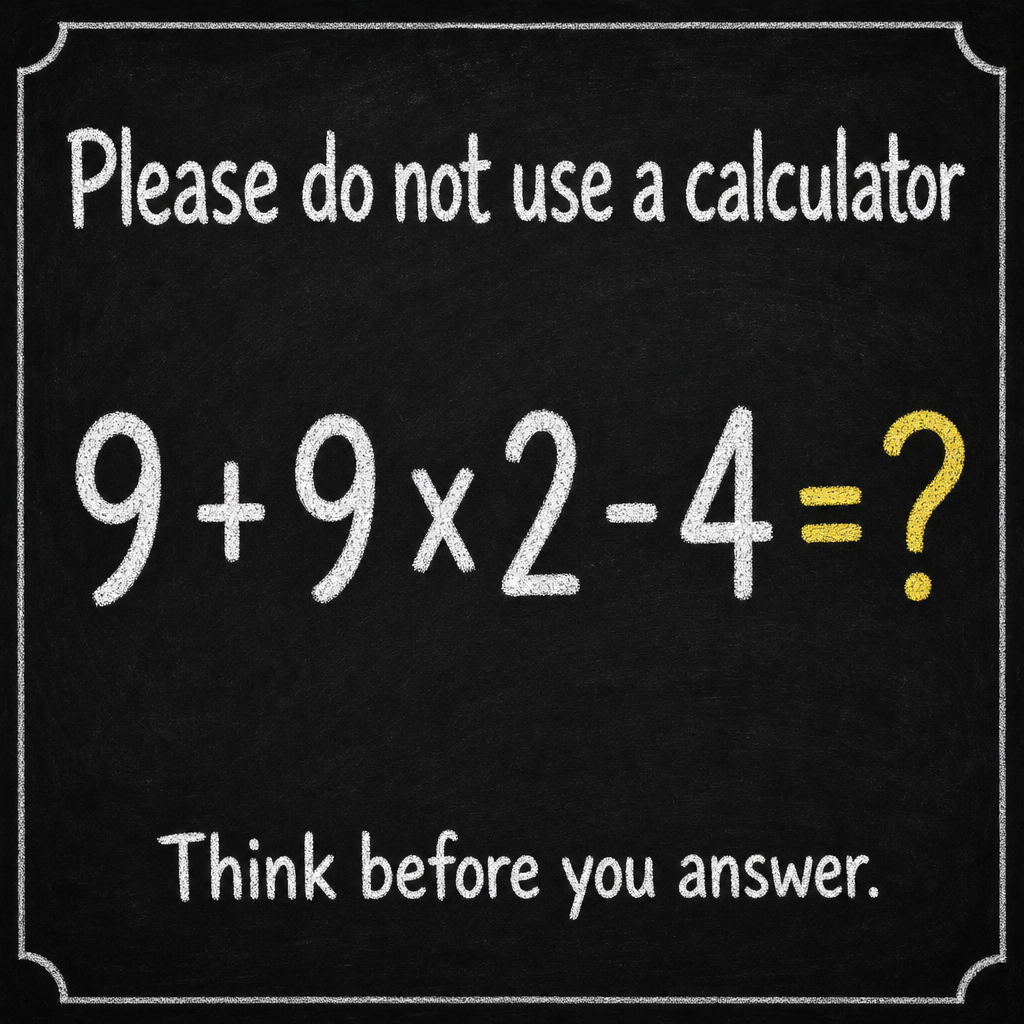 Think Before You Answer: Math Puzzle Solution