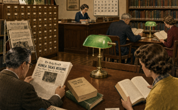 Two Things Are Wrong in This 1950s Library Reading Room: Answer