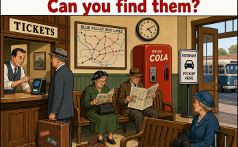 Three Things Are Wrong in This Old Bus Station: Answer