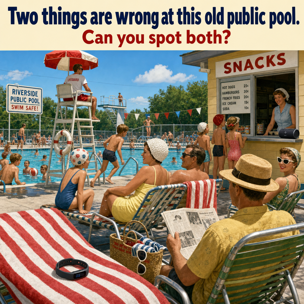 Two Things Are Wrong at This Old Public Pool: Answer