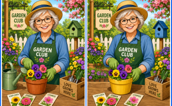 Find the 3 Differences: Garden Club Puzzle Answer
