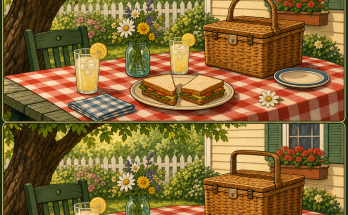 Find the 5 Differences: Picnic Table Puzzle Answer