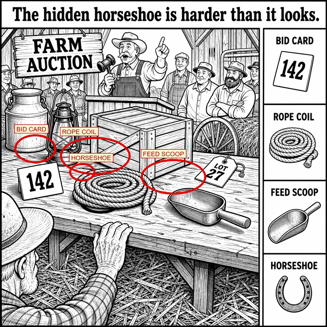 Can You Find the Hidden Horseshoe? answer image