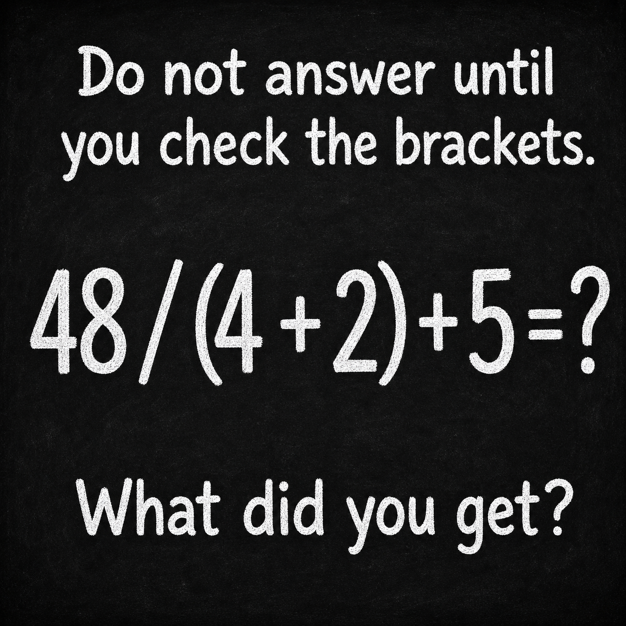 Check the Brackets First: Math Puzzle Answer