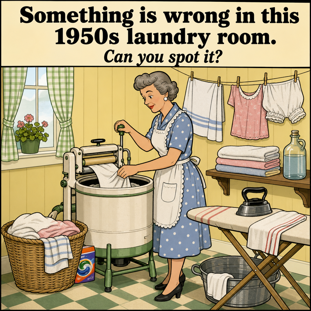 Something Is Wrong in This 1950s Laundry Room: Answer
