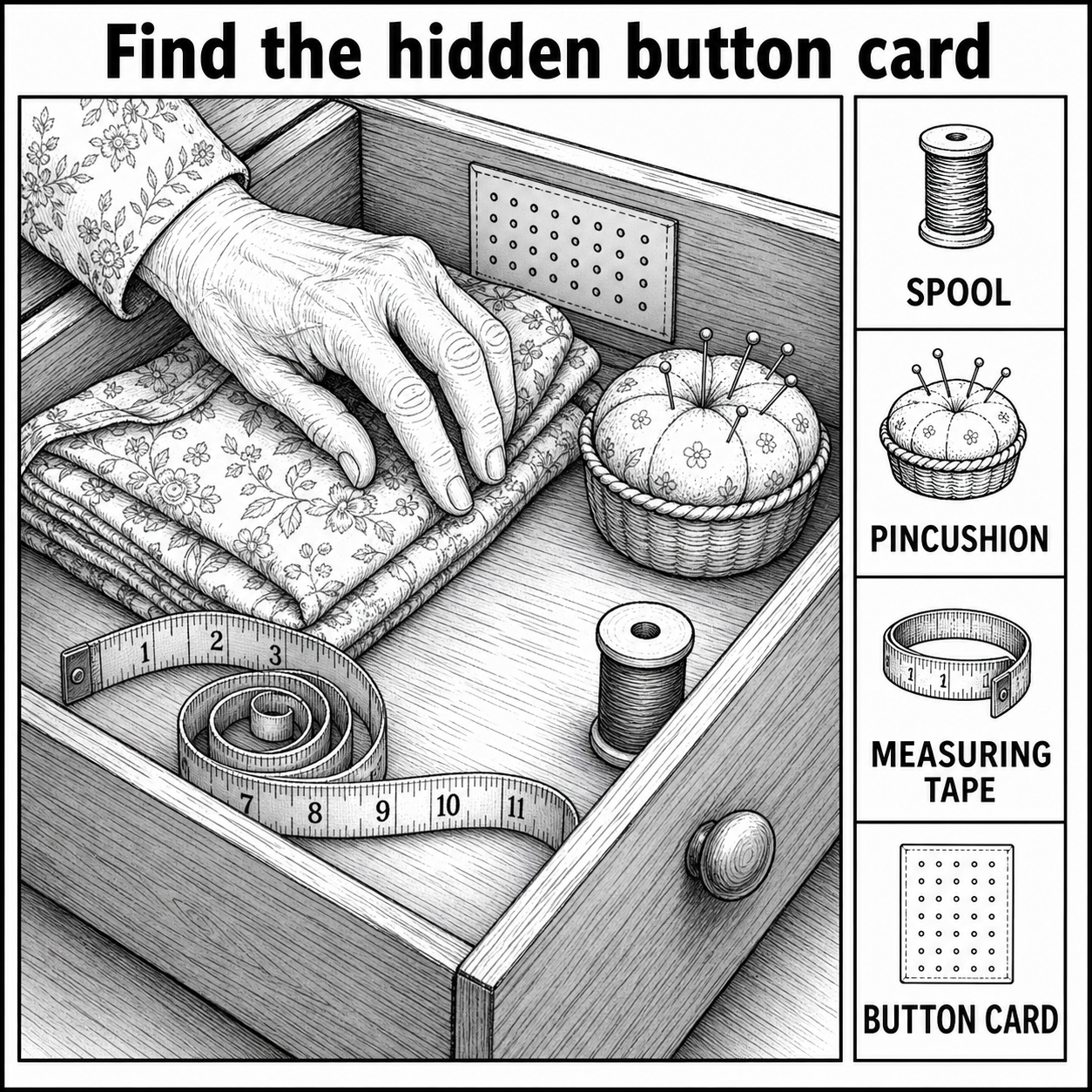Can You Find the Hidden Button Card?