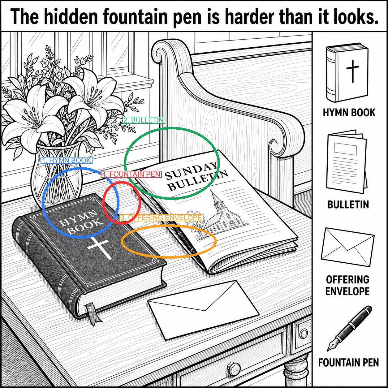 Can You Find the Hidden Fountain Pen? answer image