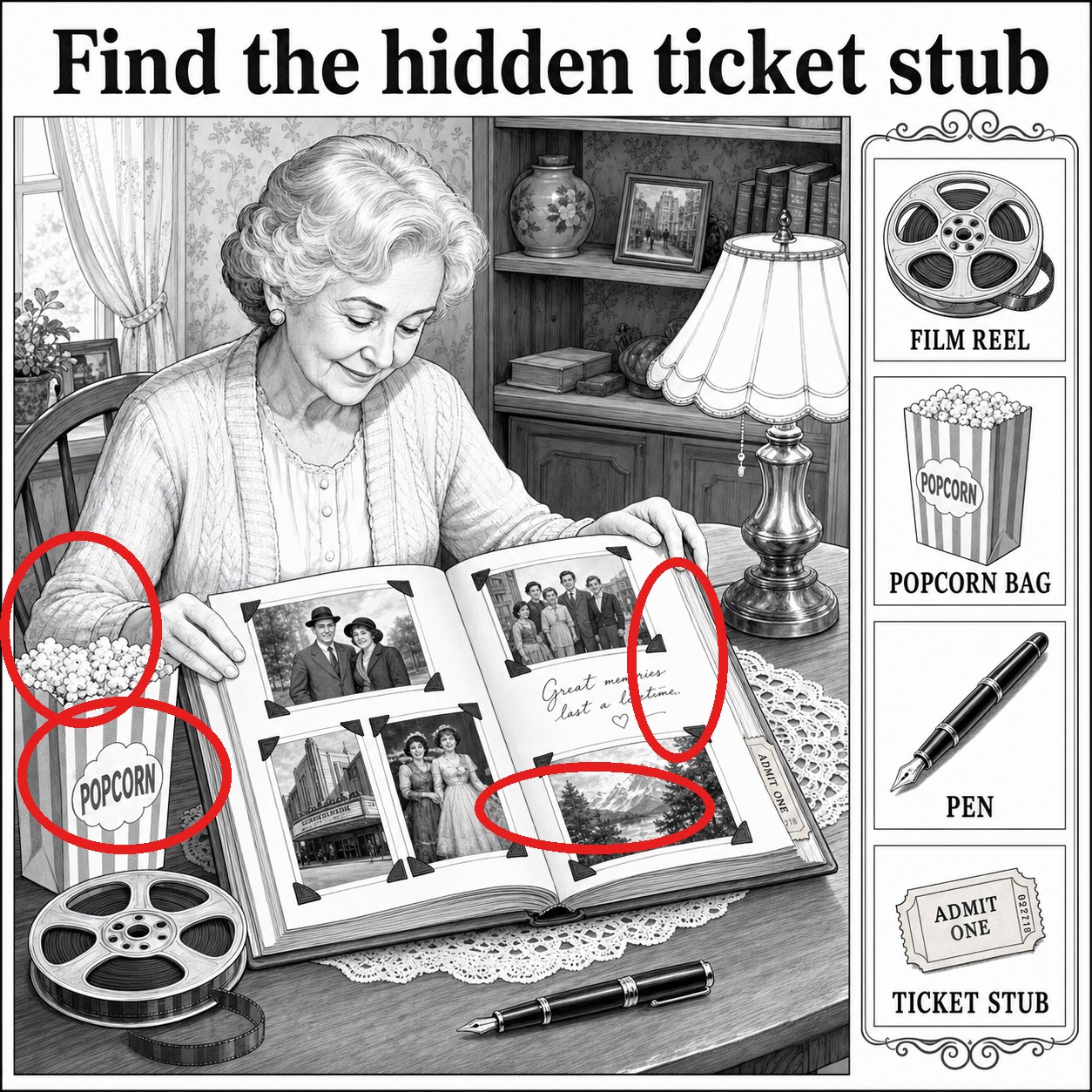 Can You Find the Hidden Ticket Stub? answer image