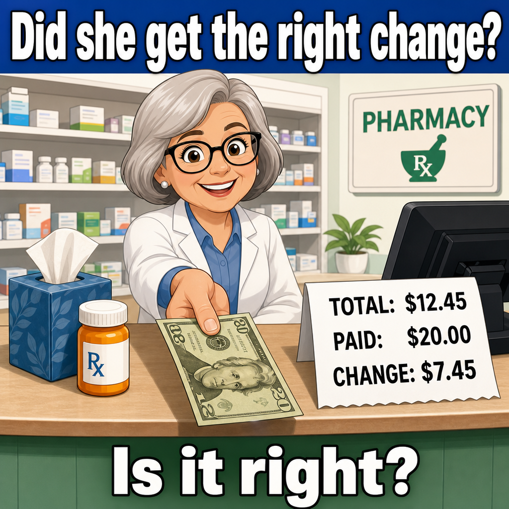 Did She Get the Right Change? Answer