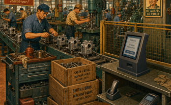 Three Things Are Wrong in This 1950s Factory Floor: Answer