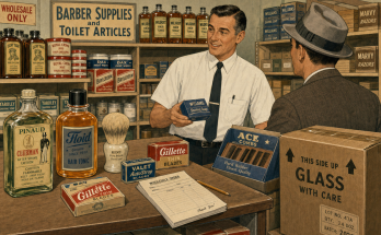 Two Things Are Wrong in This 1960s Barber Supply Shop: Answer